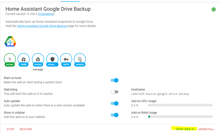 home assistant google drive backup