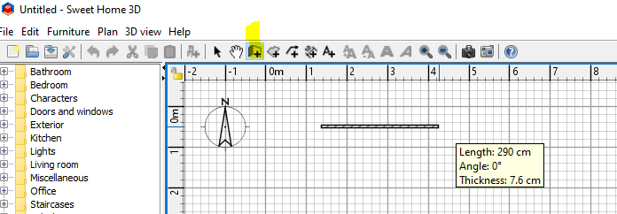 Creating a floorplan with sweethome3d