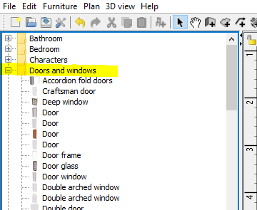 Creating a floorplan with sweethome3d