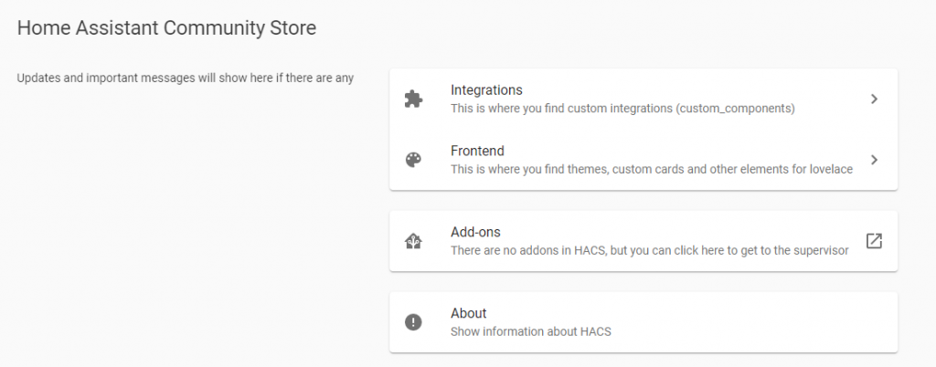 Intégrations HACS